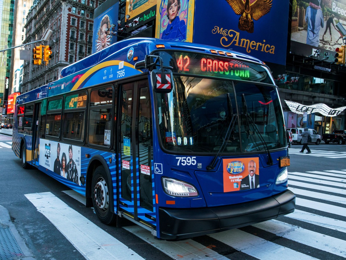 File photo of a New York City The Metropolitan Transportation Authority (MTA) bus. Reuters/Eduardo Munoz


