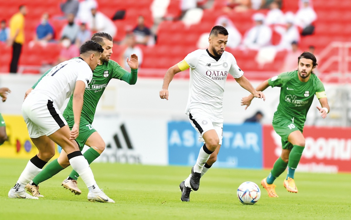 Al Sadd captain Rodrigo Tabata in action during match against Al Ahli, yesterday. PIC: Abdul Basit