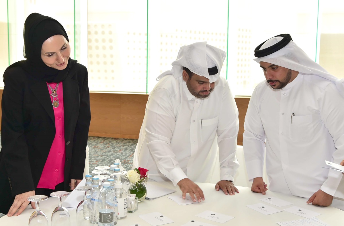 Prof Rana Sobh, Dean of the College of Business and Economics at Qatar University, and other officials during the launch of the master’s programme.