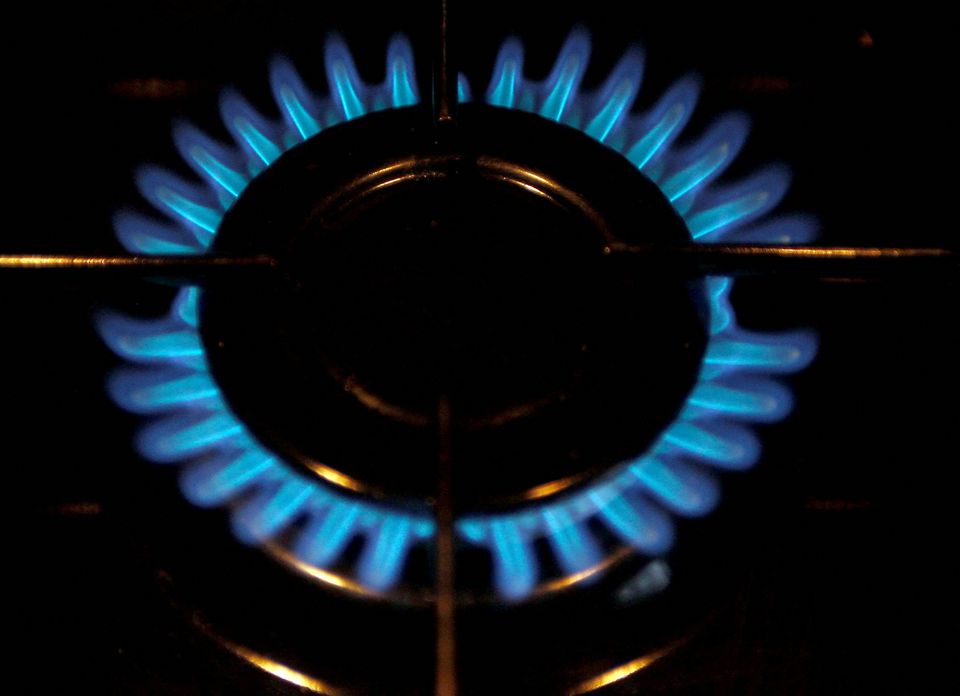 A gas burner is pictured on a cooker in a private home in Bordeaux, soutwestern France, December 13, 2012. REUTERS/Regis Duvignau/File Photo

