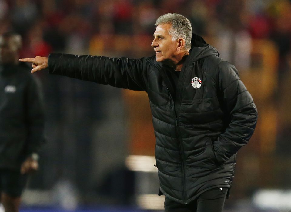 Former Egyptian coach Carlos Queiroz reacts during the African Qualifiers match of the FIFA World Cup 2022 between Egypt and Senegal at the Cairo International Stadium, Cairo, on March 25, 2022.   REUTERS/Amr Abdallah Dalsh