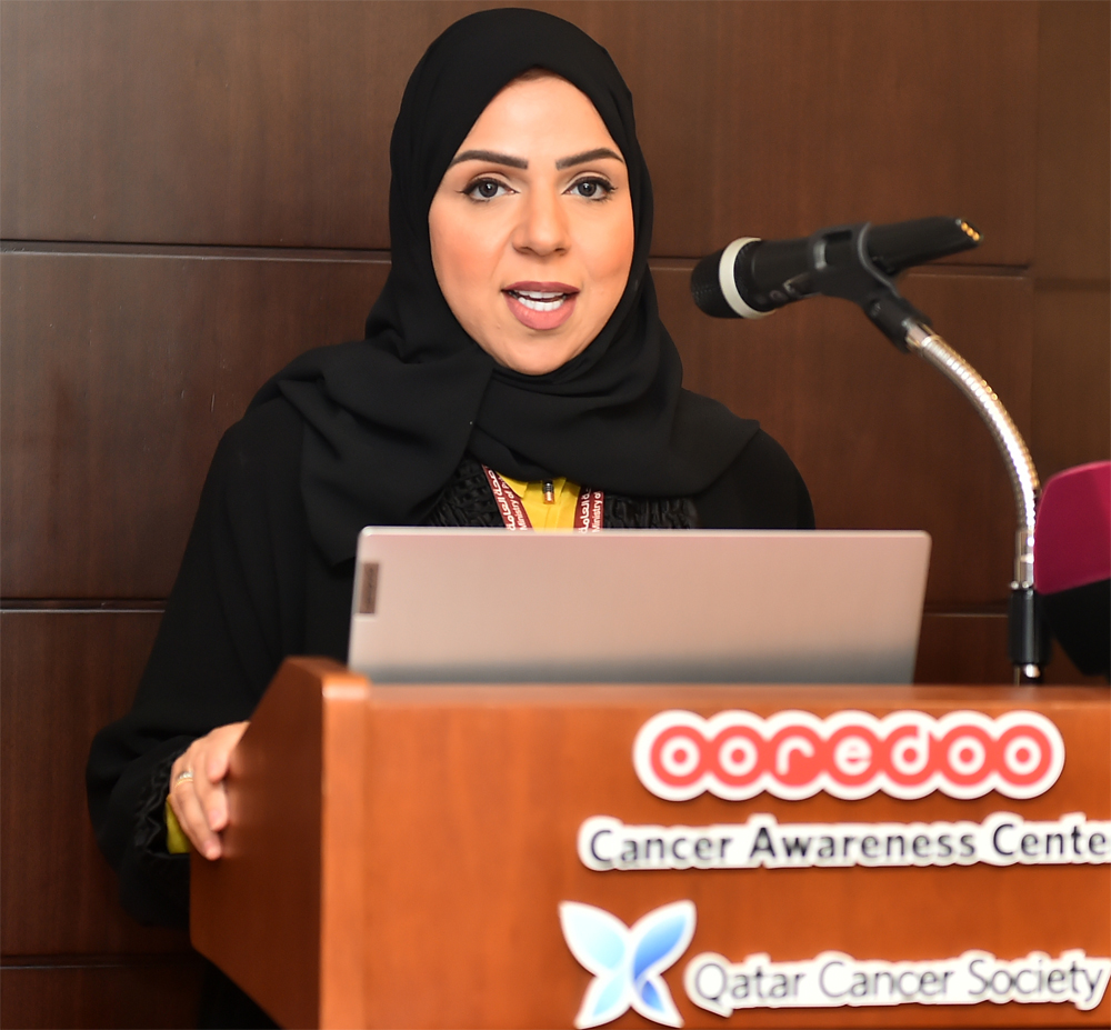 Dr. Kholoud Al Mutawaa speaks at the event. Photo: Abdul Basit