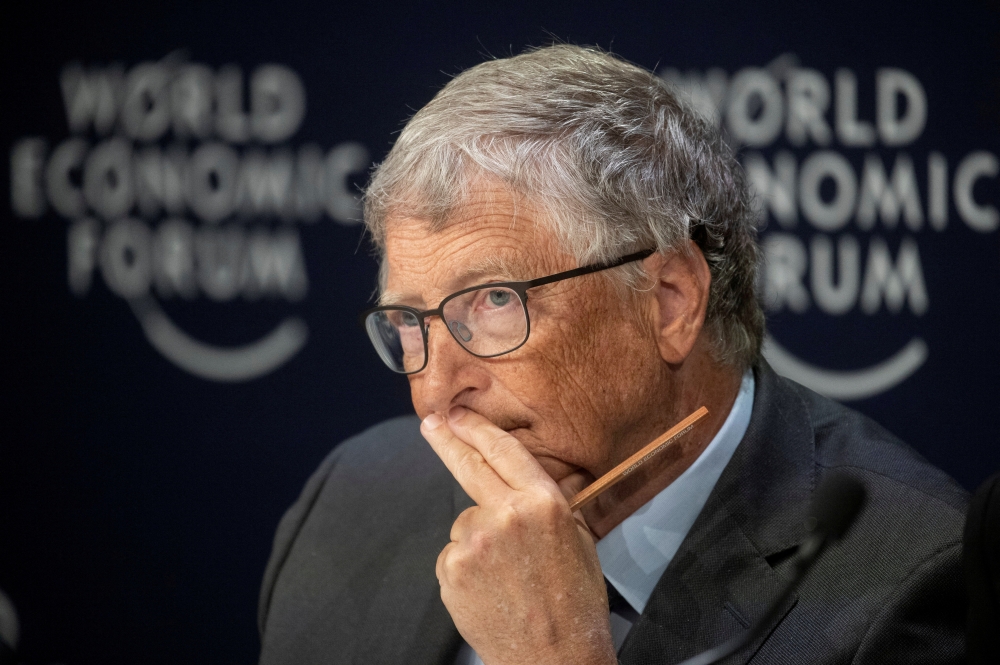 Bill Gates, co-chairman of the Bill & Melinda Gates Foundation, attends a news conference at the World Economic Forum 2022 (WEF) in the Alpine resort of Davos, Switzerland May 25, 2022. REUTERS/Arnd Wiegmann/File Photo