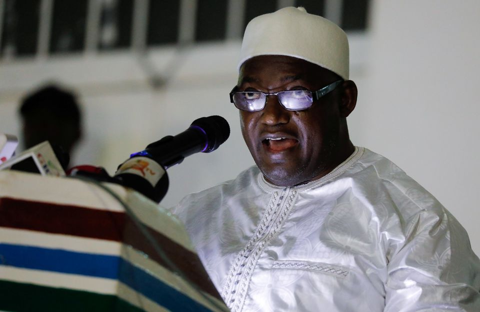 Gambian President Adama Barrow gives a speech in Banjul, Gambia, on December 5, 2021.  File Photo / Reuters
