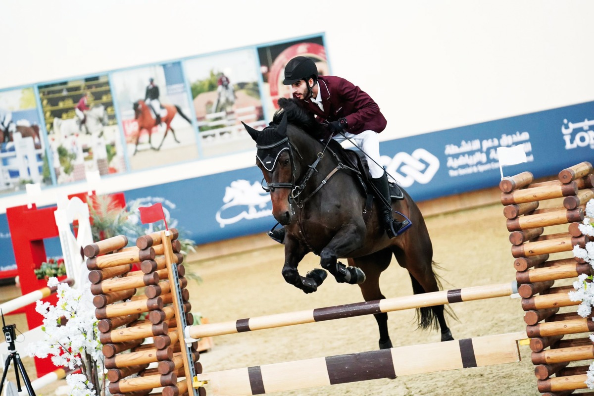  Mohammed Khalifa Albaker astride Jumbo during the Open Class event.