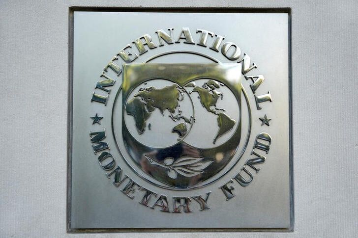 The International Monetary Fund logo is seen at IMF headquarters in Washington on October 14, 2017.  File Photo / Reuters
