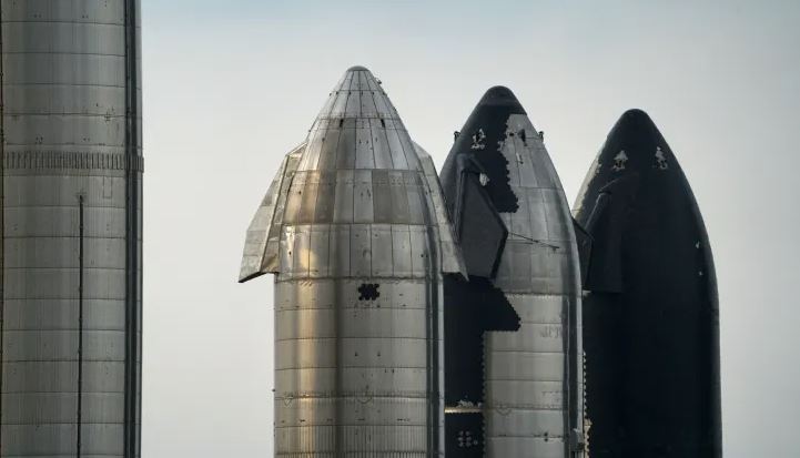 File Photo: Starship prototypes are pictured at the SpaceX South Texas launch site in Brownsville, Texas, US, May 22, 2022. Veronica Cardenas | Reuters