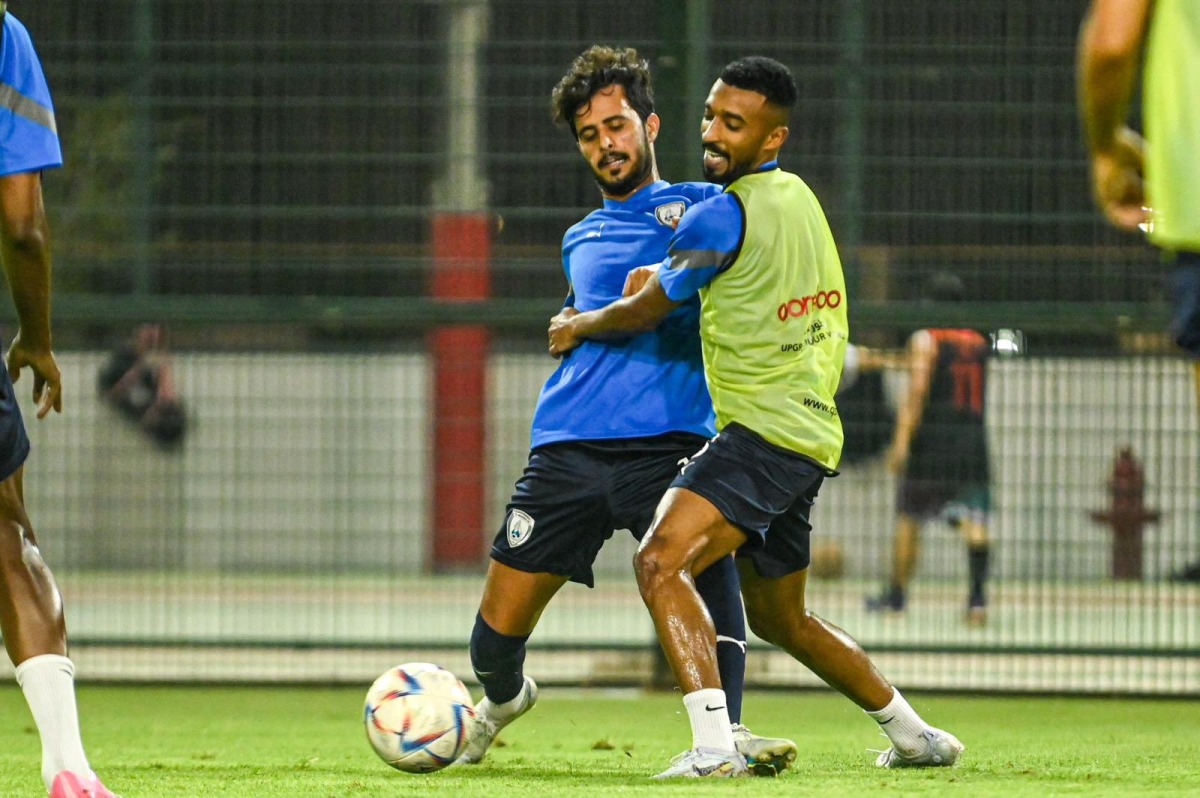 Al Wakrah players during a training session.