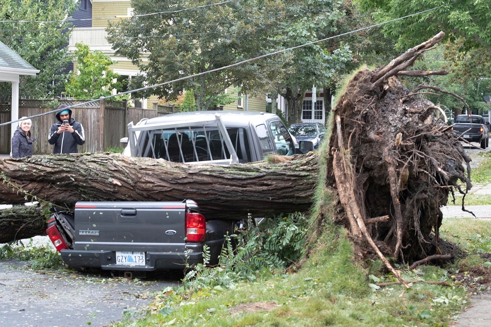 File photo showing destruction caused by the passing of Hurricane Fiona in Halifax, Nova Scotia Canada. Reuters/Ted Pritchard