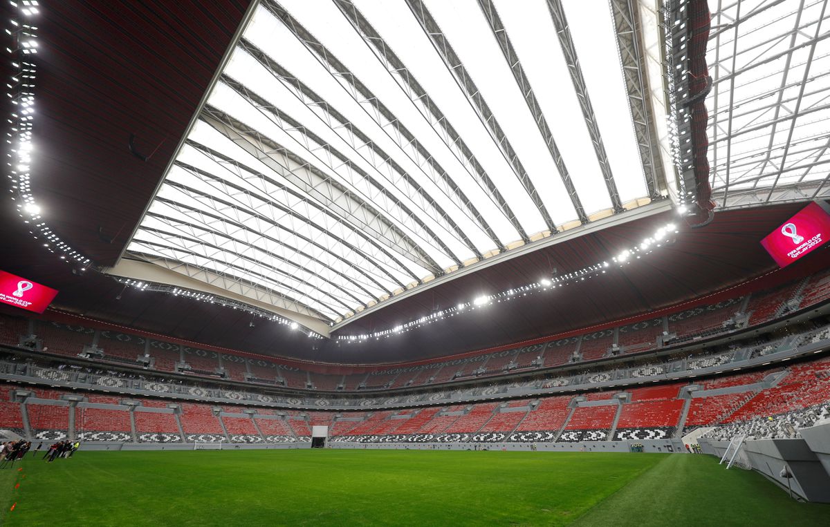 A general view shows the Al Bayt stadium during a stadium tour in Al Khor, north of Doha, Qatar, on December 17, 2019. (REUTERS/Kai Pfaffenbach)