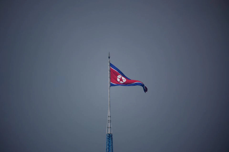 A North Korean flag flutters at the propaganda village of Gijungdong in North Korea, in this picture taken near the truce village of Panmunjom inside the demilitarized zone (DMZ) separating the two Koreas, South Korea, on July 19, 2022. File Photo / Reuters
