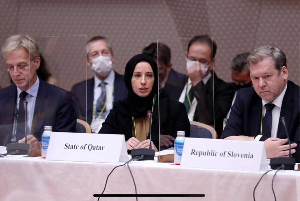 Minister of Education and Higher Education H E Buthaina bint Ali Al Jabr Al Nuaimi during the Science and Technology Ministers Roundtable held in Tokyo, Japan.