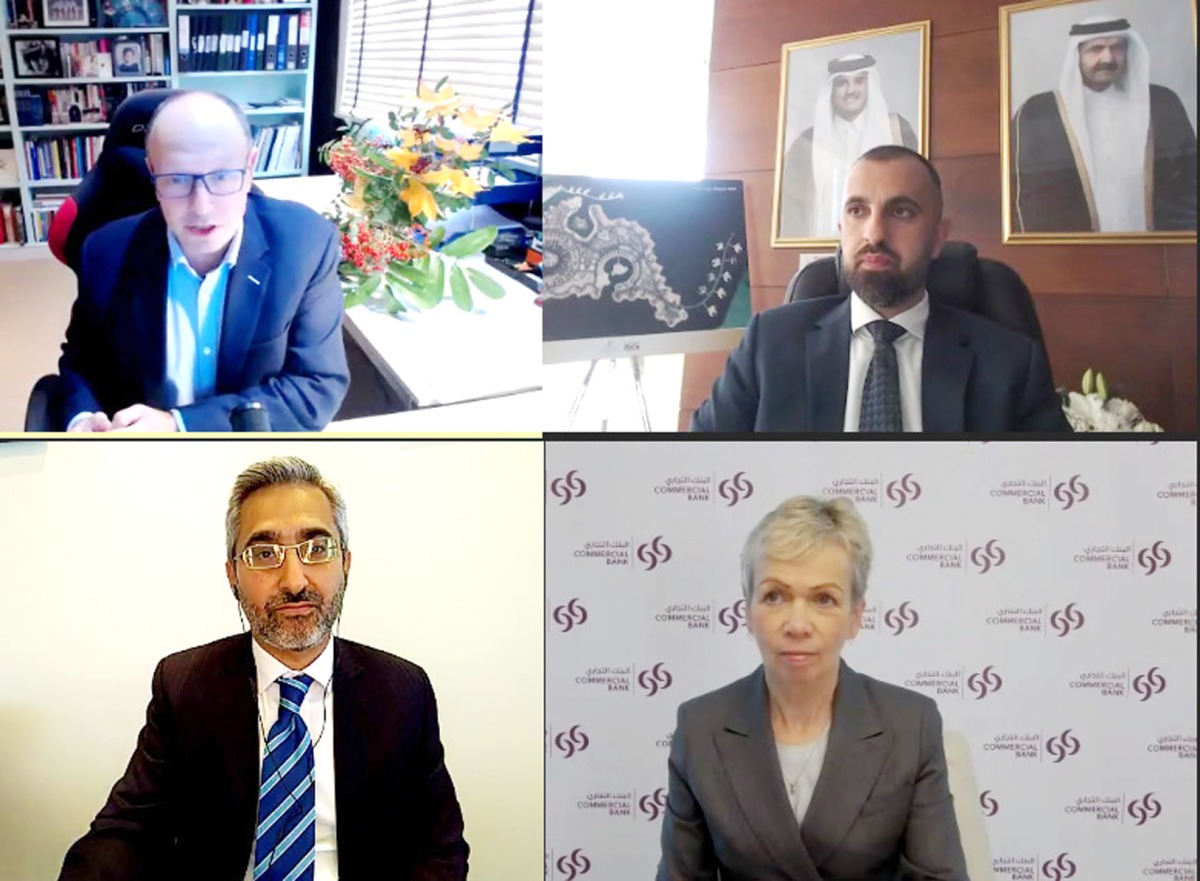 Officials during the virtual event entitled ‘Qatar: Outlook and Opportunities Before and After FIFA World Cup Qatar 2022’.