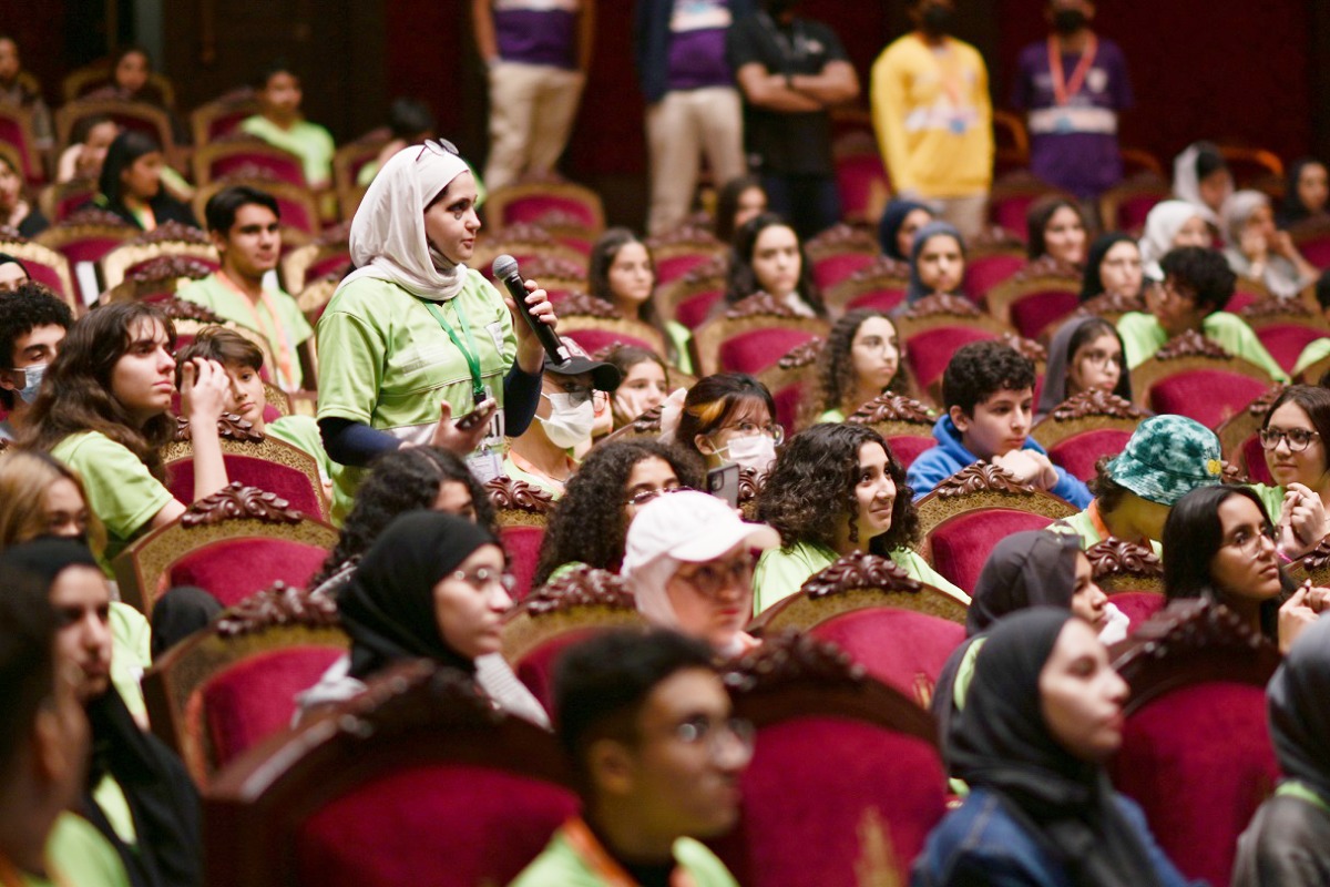 Hilal jurors during a screening at the Ajyal 2022.