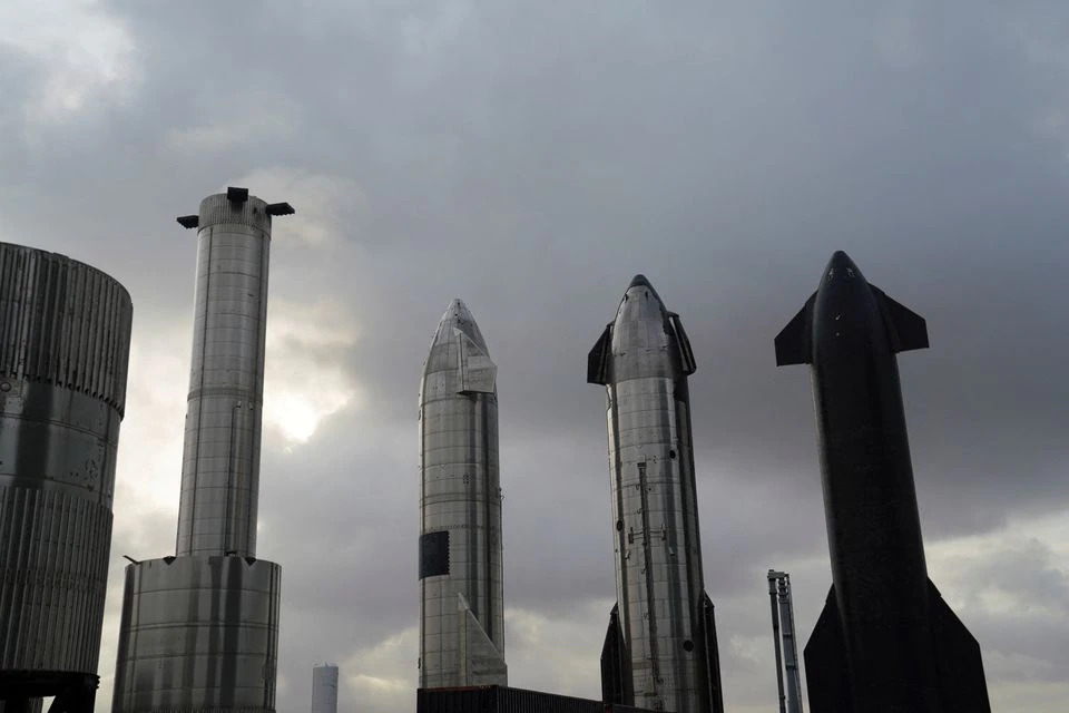 Starship prototypes are pictured at the SpaceX South Texas launch site near Brownsville, Texas, US, May 22, 2022. REUTERS/Veronica G. Cardenas