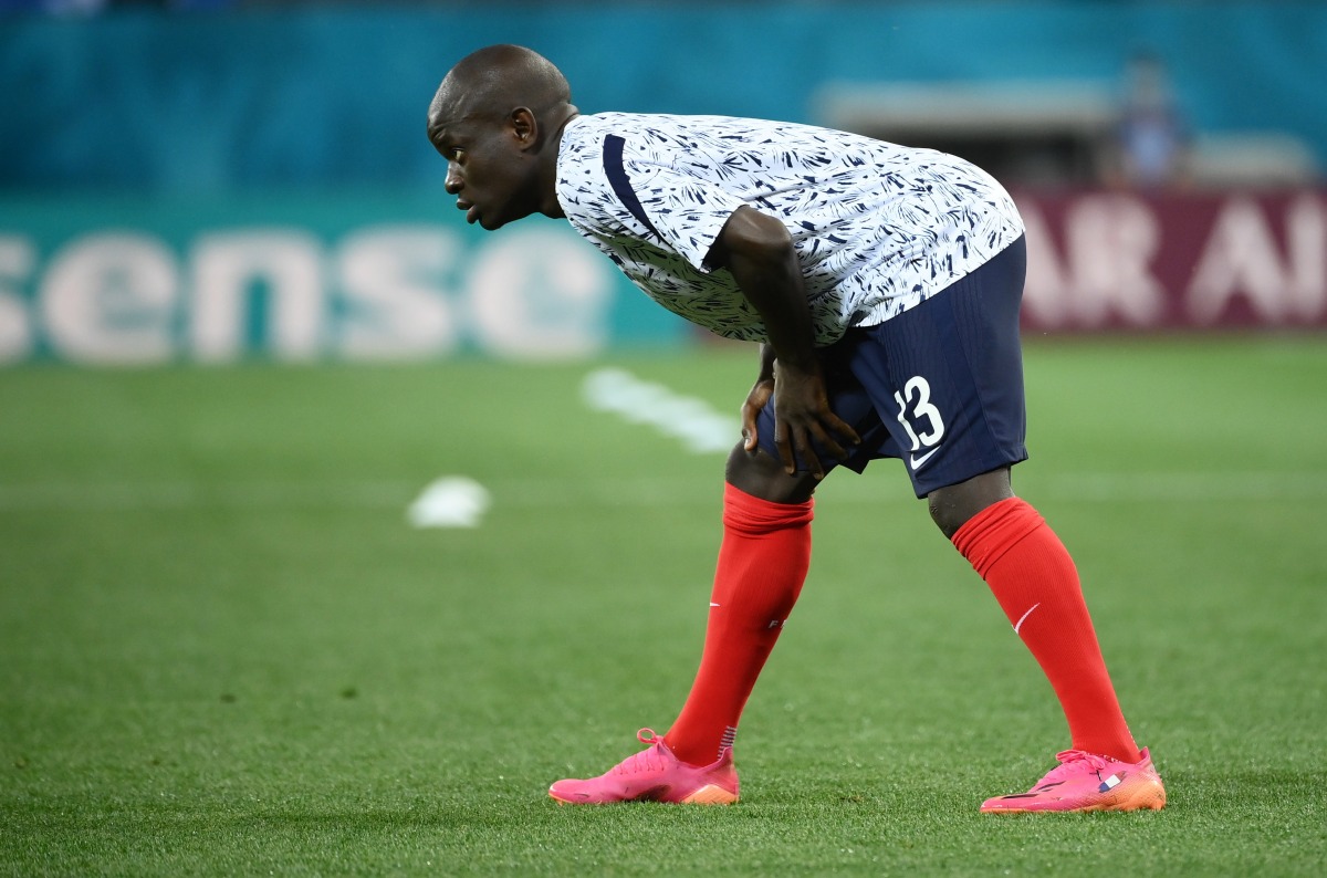 France's N'Golo Kante during the warm up before the Euro 2020 Round of 16 match against Switzerland at the National Arena Bucharest, Bucharest, Romania, on June 28, 2021.  File Photo / Reuters
