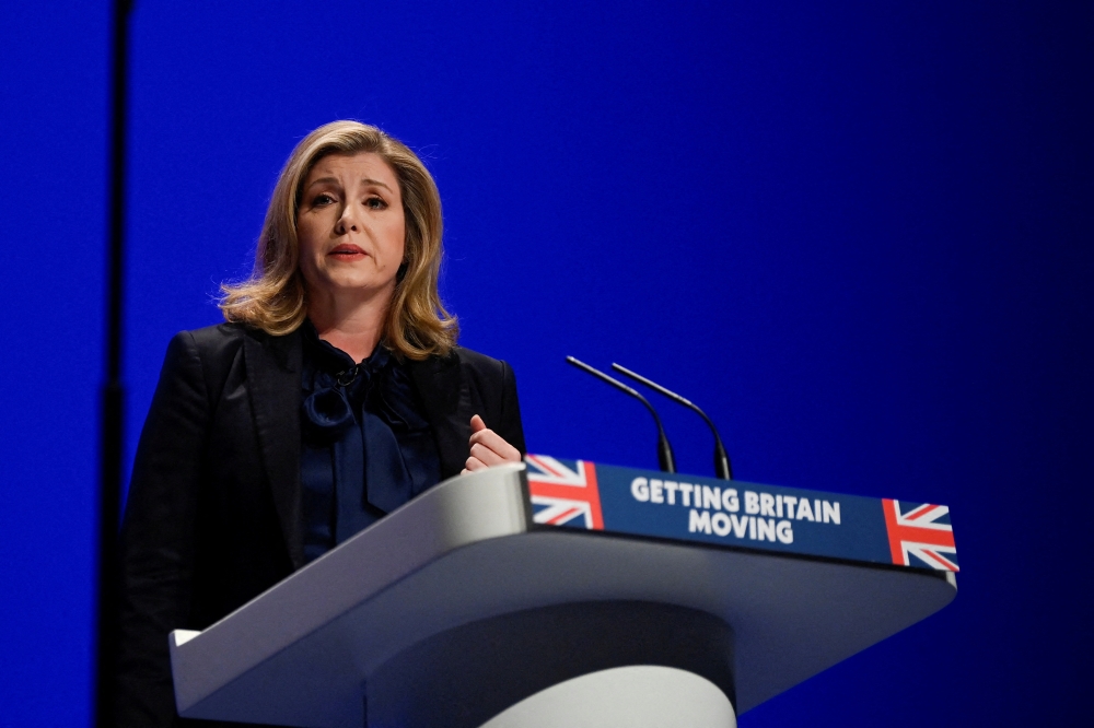 British Leader of the House of Commons Penny Mordaunt during the annual Conservative Party conference in Birmingham, Britain, October 2, 2022. (REUTERS/Toby Melville)