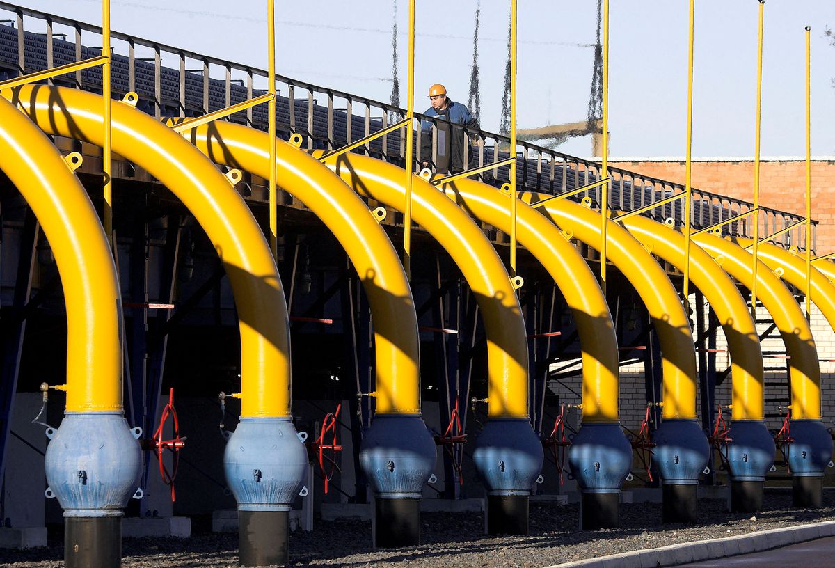 File Photo: Pipes at a gas compressor station on the Yamal-Europe pipeline near Nesvizh, some 130 km southwest of Minsk, Belarus. (Reuters)