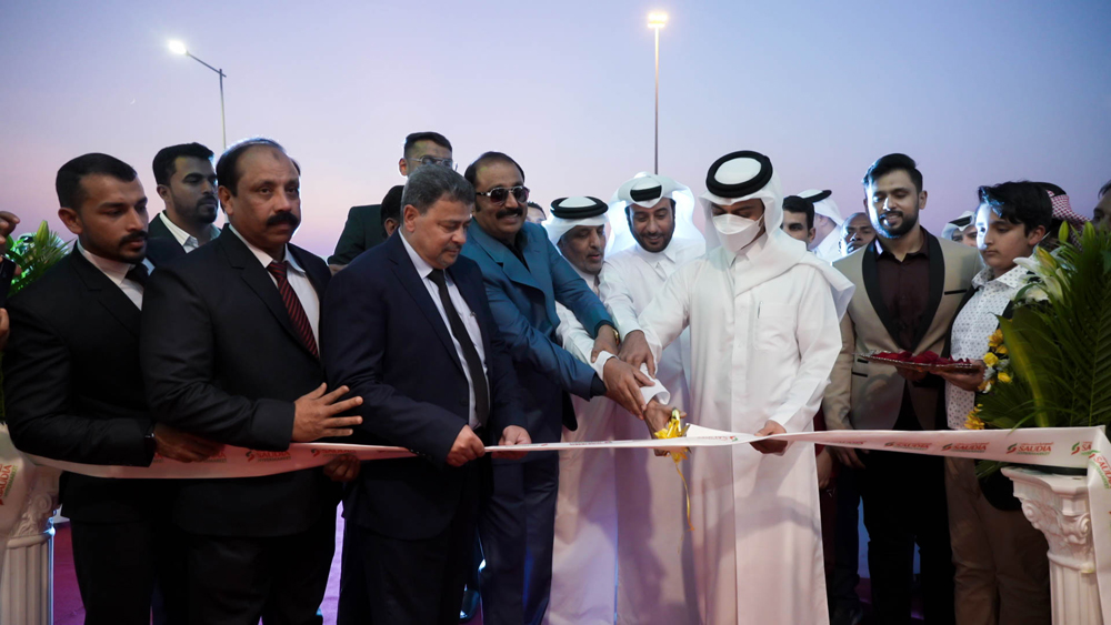 Sheikh Hamad Jassim Nasser Jassim Al Thani and others inaugurating the new outlet. 