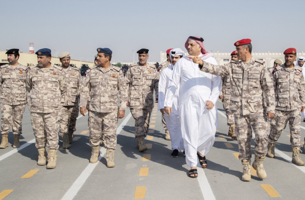 Deputy Prime Minister and Minister of State for Defense Affairs H E Dr. Khalid bin Mohammed Al Attiyah inspecting the readiness of the security forces participating in securing the World Cup.