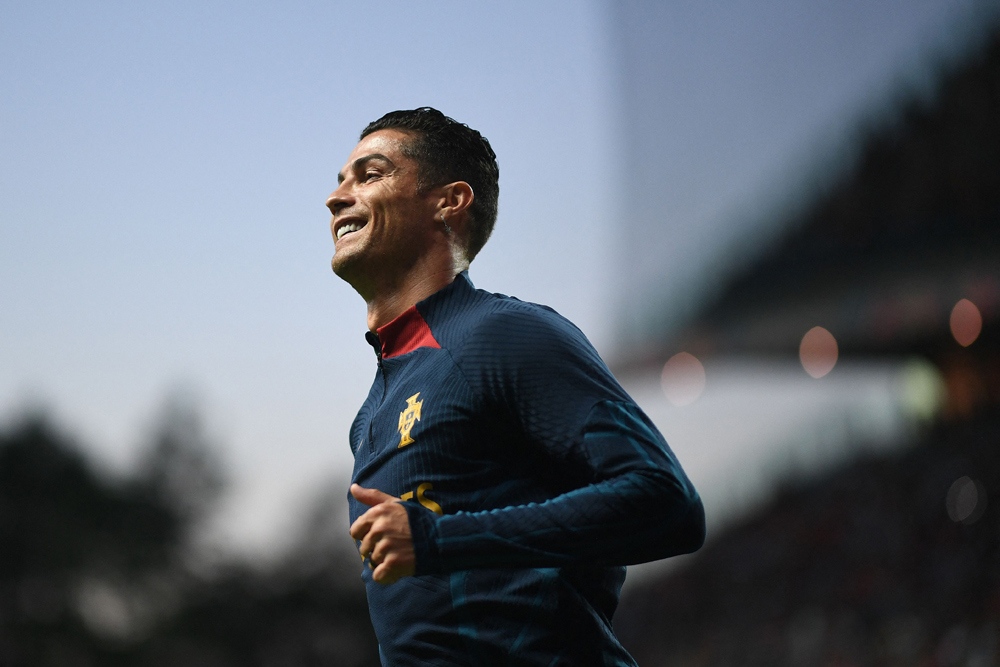 A file photo shows Portugal’s forward Cristiano Ronaldo. AFP