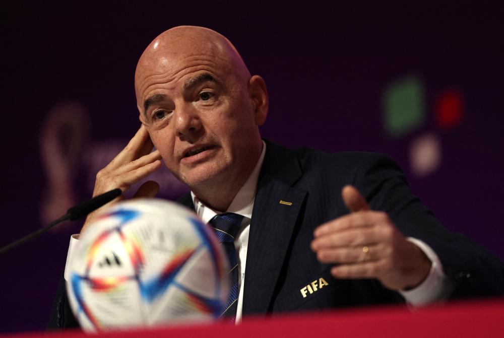  FIFA president Gianni Infantino during a press conference Reuters/Matthew Childs