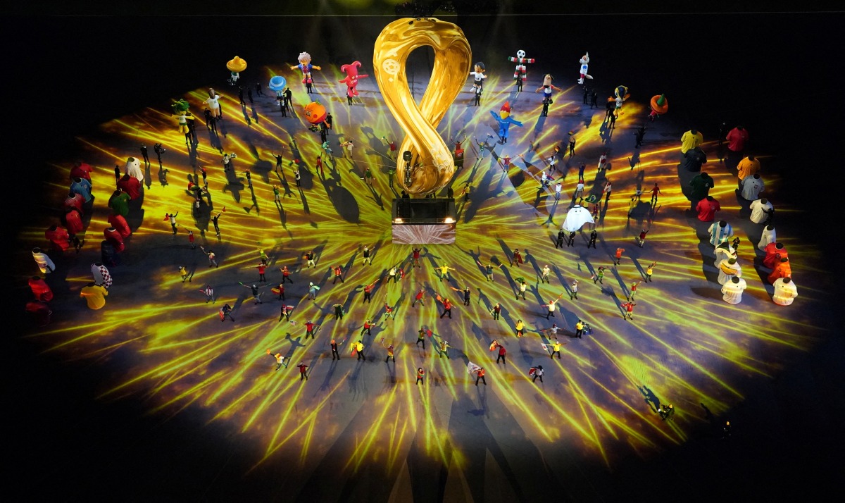 General view during the opening ceremony of FIFA World Cup Qatar 2022 at  Al Bayt Stadium, Al Khor,  yesterday.