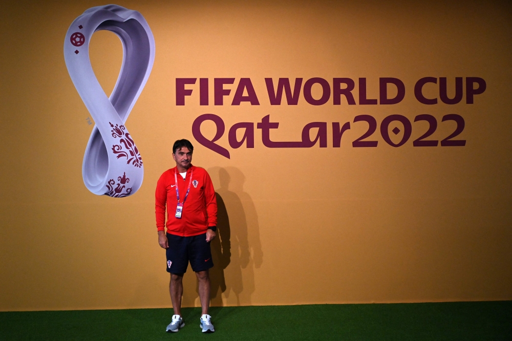 Croatia's coach Zlatko Dalic arrives for a press conference at the Qatar National Convention Center (QNCC) in Doha on November 26, 2022, on the eve of the Qatar 2022 World Cup football match between Croatia and Canada. (Photo by OZAN KOSE / AFP)