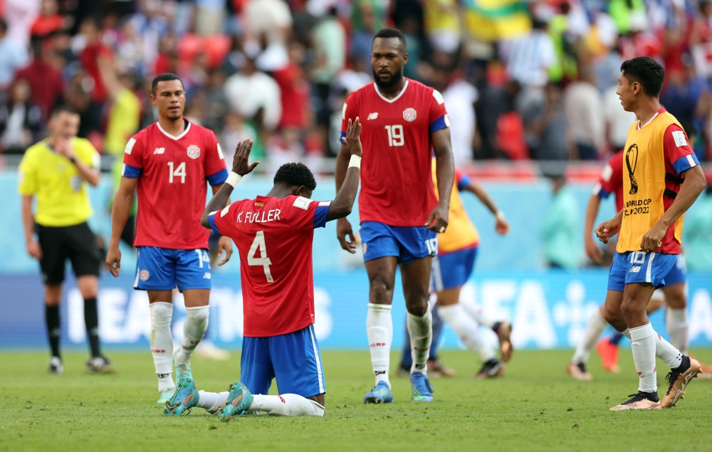 Costa Rica's Keysher Fuller celebrates after the match REUTERS/Carl Recine
