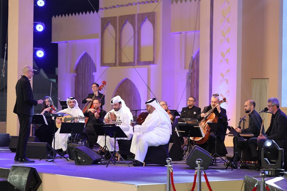 Artistes performing during an event at Darb Al Saai.