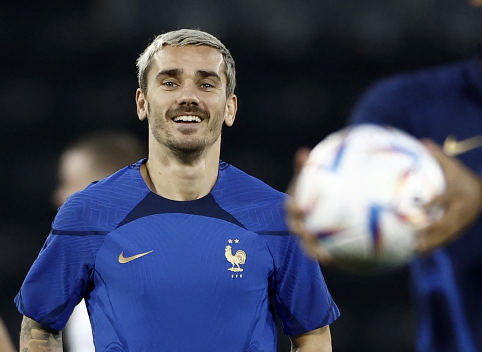 November 29, 2022 France's Antoine Griezmann during training REUTERS/Benoit Tessier