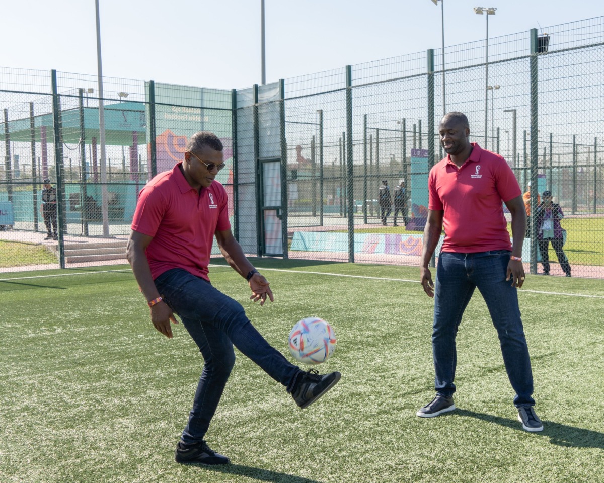 Marcel Desailly and Yaya Toure (right). 