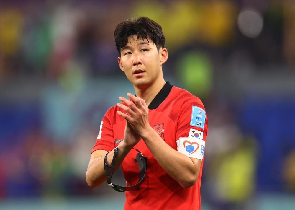 December 5, 2022 South Korea's Son Heung-min looks dejected after the match as South Korea are eliminated from the World Cup REUTERS/Carl Recine