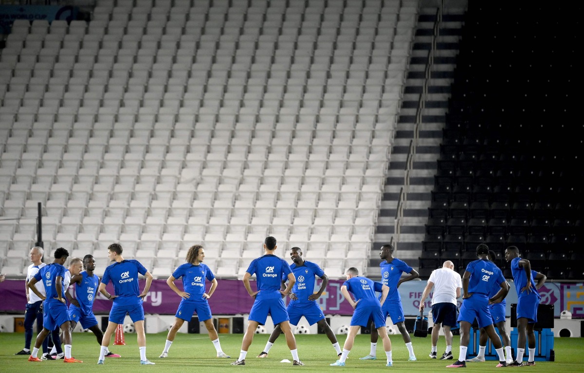 France’s players attend a training session. AFP