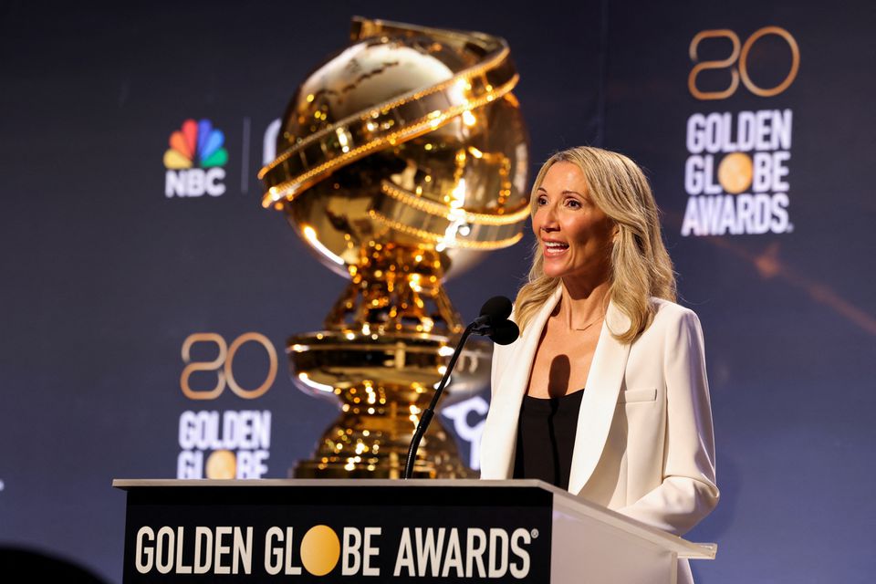 Hollywood Foreign Press Association (HFPA) President Helen Hoehne speaks during the 80th Annual Golden Globe Awards Nominations announcement in Beverly Hills, California, US, on December 12, 2022. REUTERS/Mario Anzuoni
