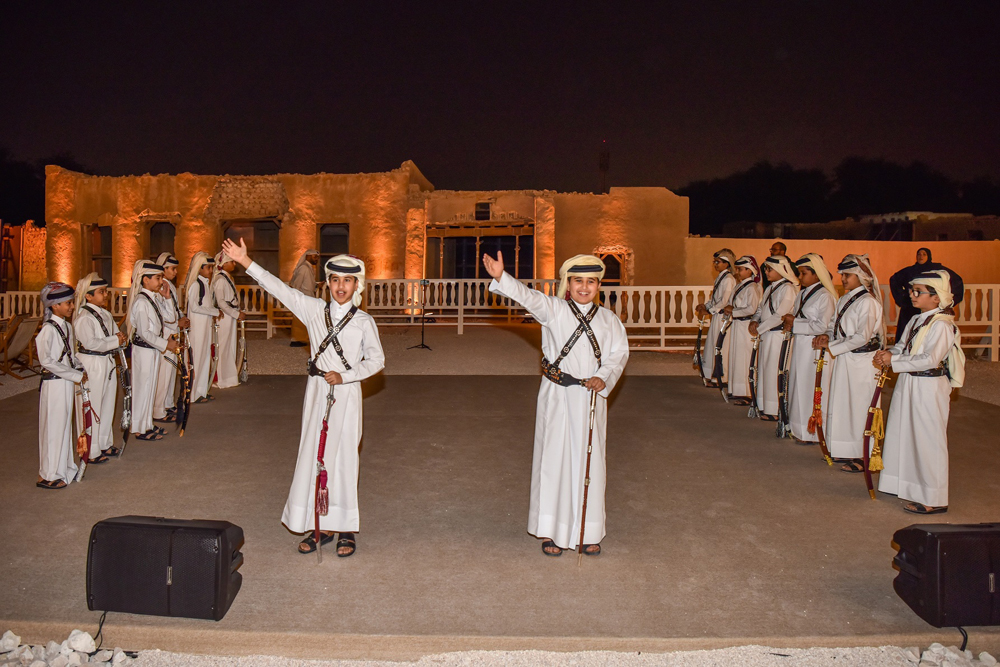 Children taking part in a cultural show during the D’reesha Festival.