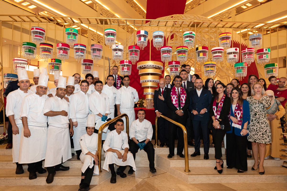 Sheraton Grand Doha Resort & Convention Hotel staff during Qatar National Day celebrations.