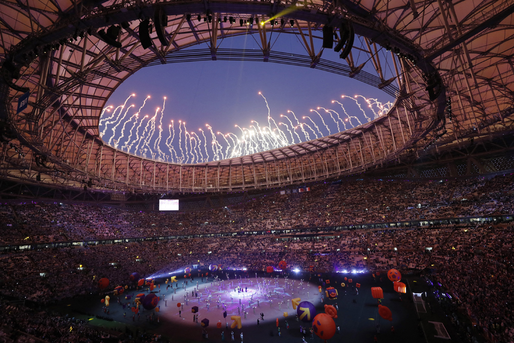 A general view inside the Lusail Stadium during the closing ceremony of Qatar 2022. REUTERS