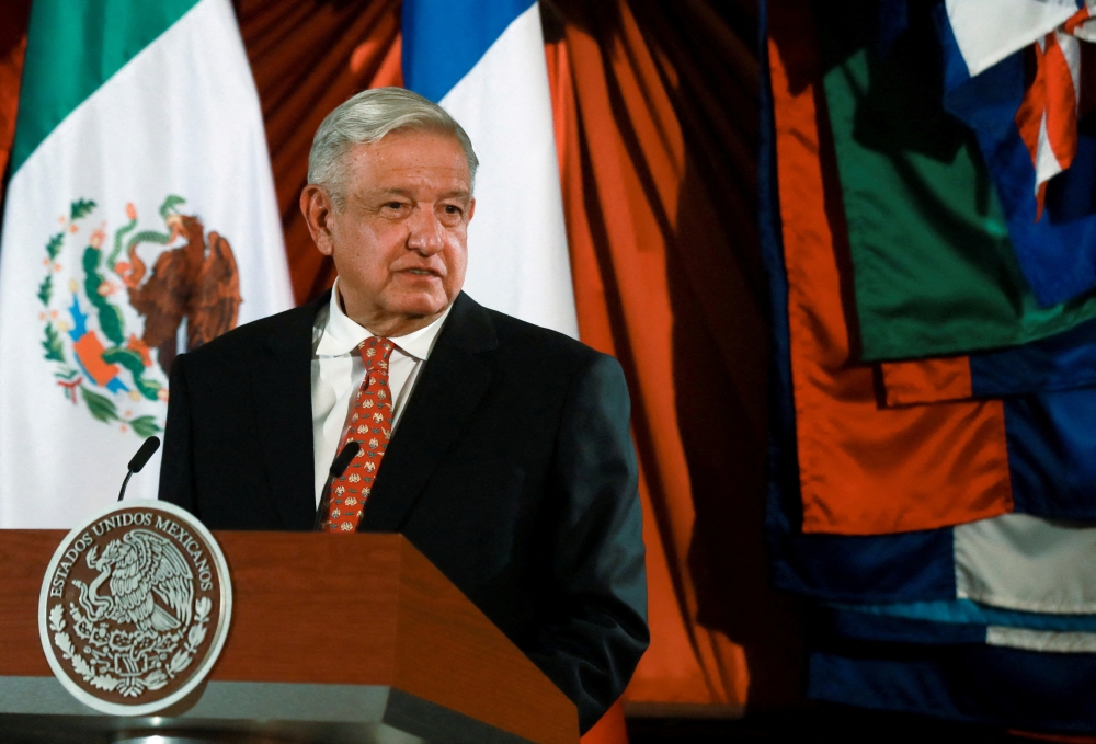 Mexico's President Andres Manuel Lopez Obrador looks on during Chilean President Gabriel Boric's official visit to Mexico at the National Palace, in Mexico City, Mexico, November 23, 2022. REUTERS/Henry Romero/File Photo