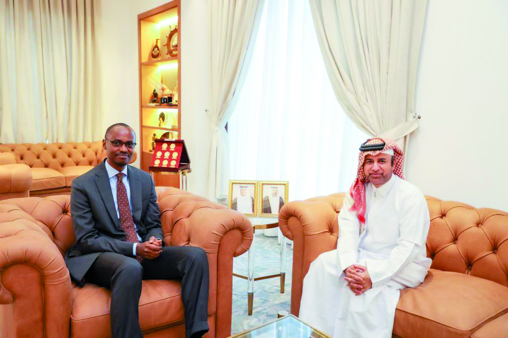 Katara General-Manager Prof. Dr. Khalid bin Ibrahim Al Sulaiti with Ambassador of Rwanda H E Igor Marara Kayinamura.