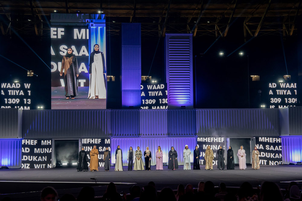 A group photo of Qatar-based designers during the show.