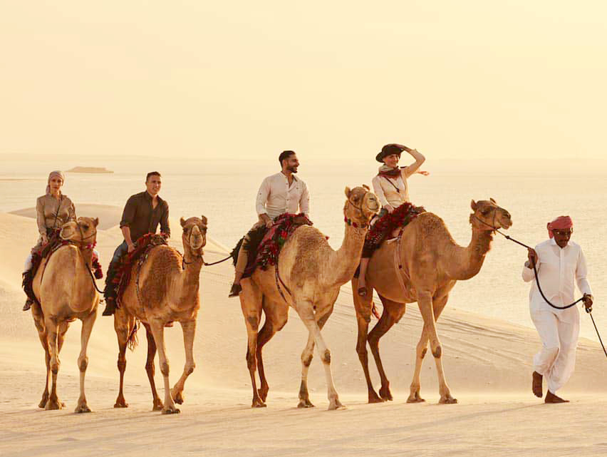 Camel riding is highly popular among visitors.