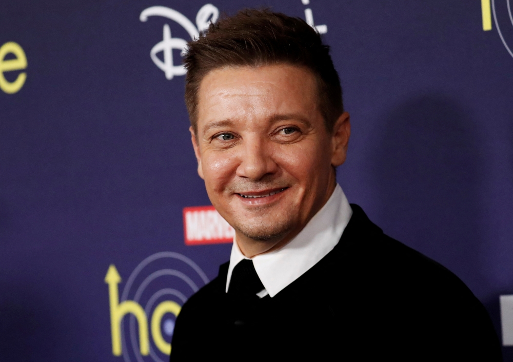 Actor Jeremy Renner poses for a picture during the premiere of the television series Hawkeye at El Capitan theatre in Los Angeles, California, US, November, 17, 2021. (REUTERS/Mario Anzuoni)