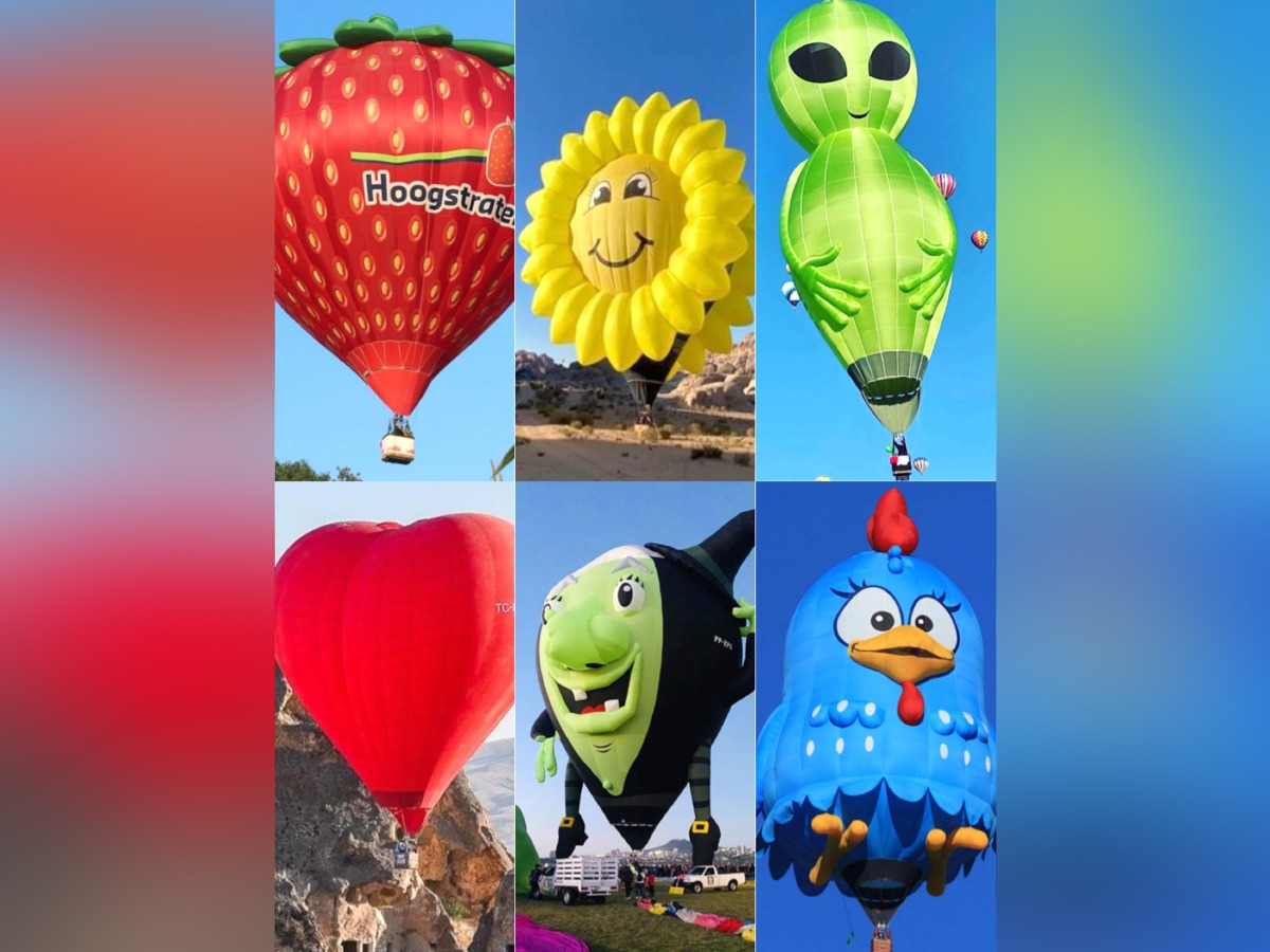 Some of the hot air balloons participating this year.