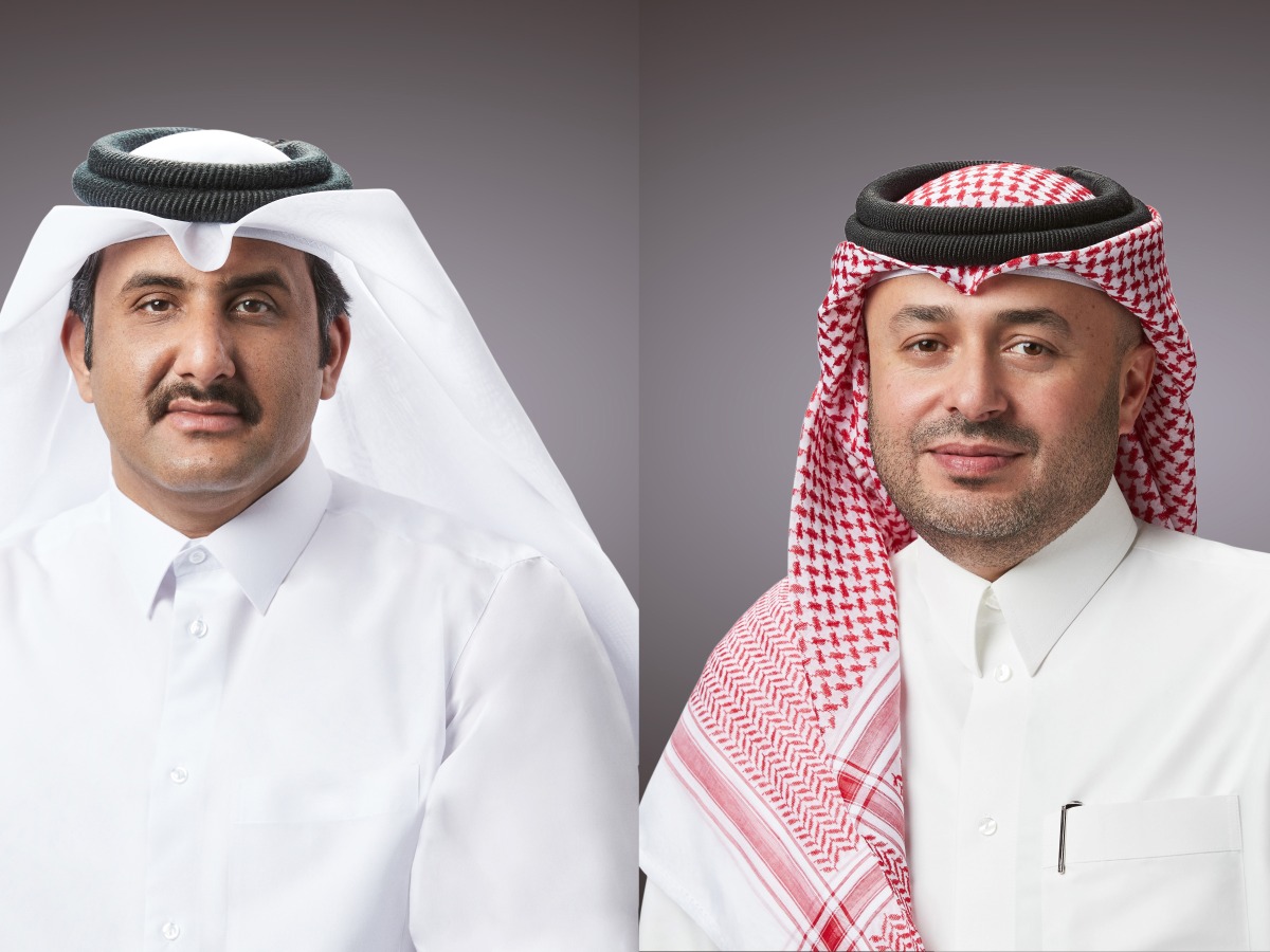 Ahlibank Chairman Sheikh Faisal bin AbdulAziz bin Jassem Al Thani (left) and Ahlibank CEO Hassan Ahmed AlEfrangi