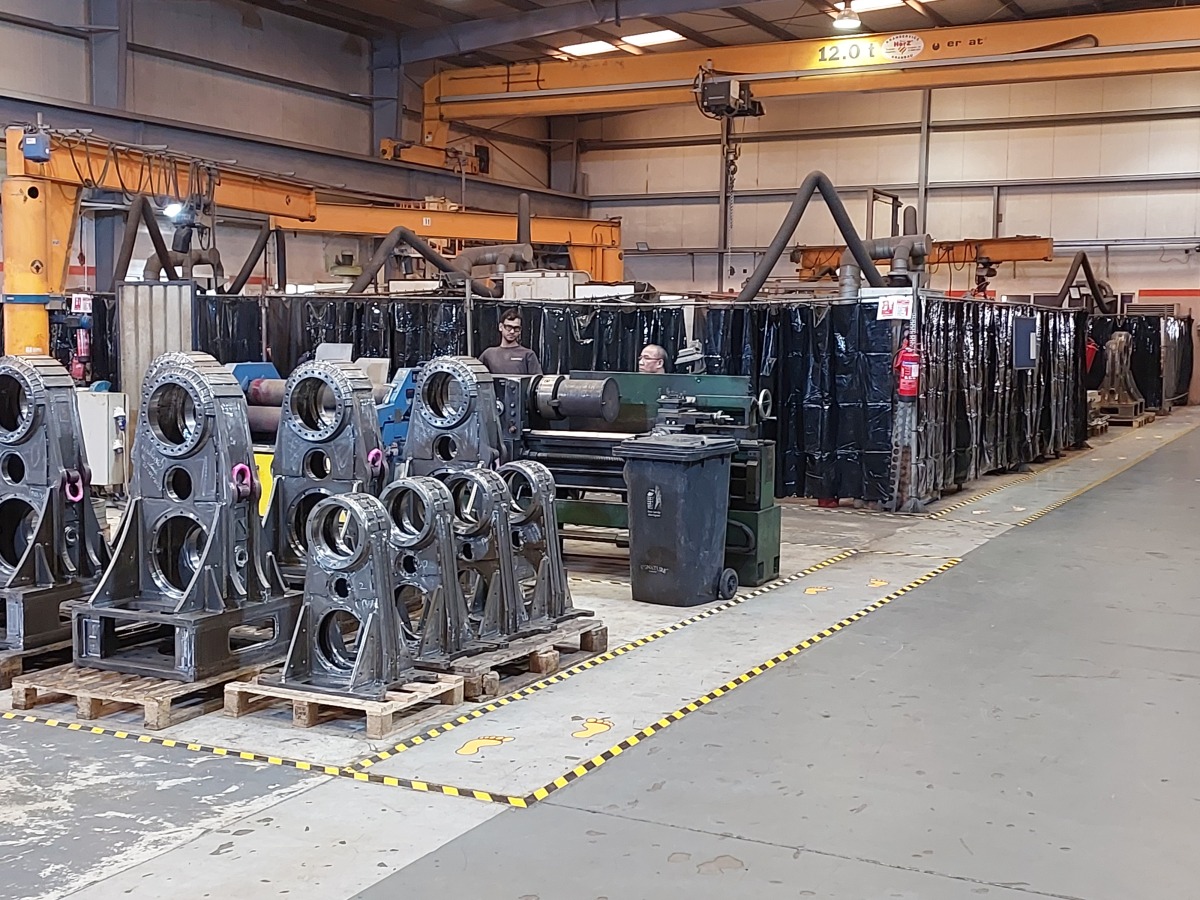 Employees at the German Excavation Technology WLL factory.