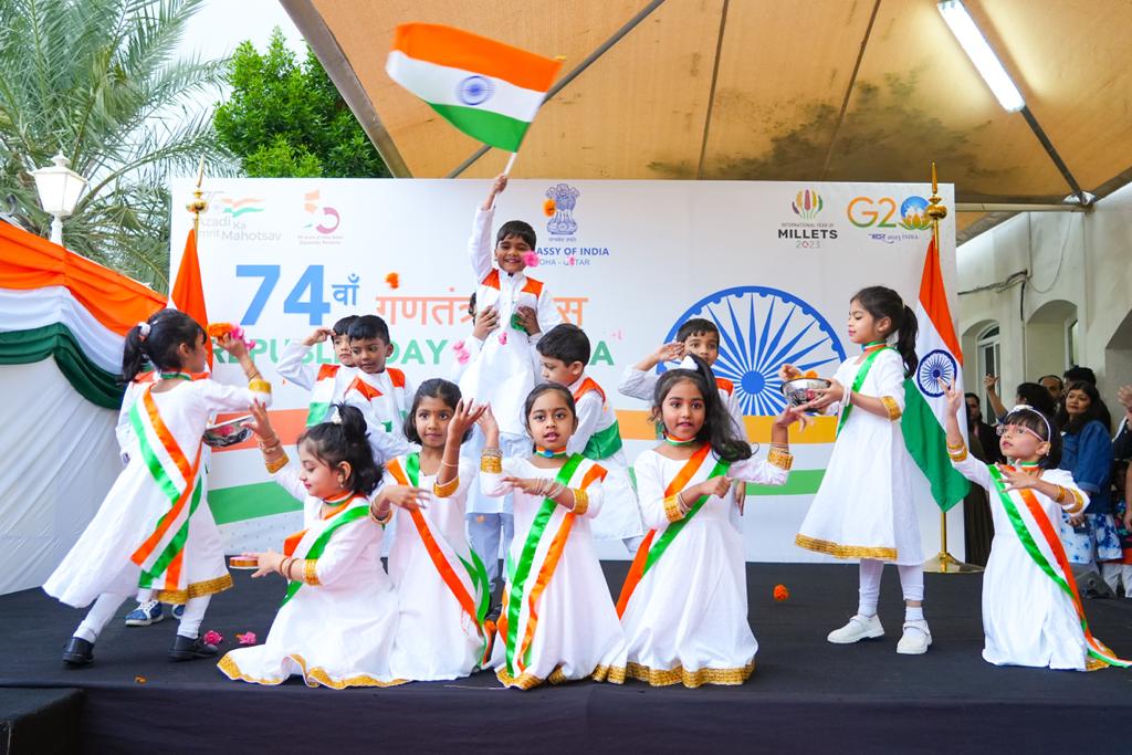 Children taking part in the celebrations.