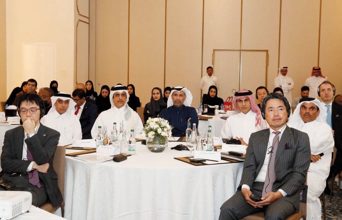 Minister of Environment and Climate Change H E Sheikh Dr. Faleh bin Nasser bin Ahmed bin Ali Al Thani during the  seminar in Doha, yesterday.