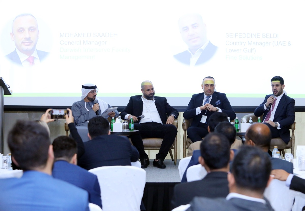 From left to right: Ali Alsuwaidi, Seifeddine Beldi, Mohammad Saadeh, Gabriel Semaan during a panel discussion