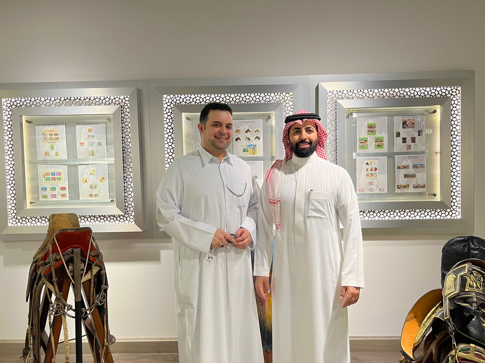 Dr. Essa Yahya Dashti and Dr. Abdulrahman Alfaifi, two of the five stamp collectors who are exhibiting their collection at Katara. PICs: Joelyn Baluyut/The Peninsula